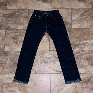 Iron Heart 634S 21oz Selvedge Denim Jeans W29 L36 Indigo Raw Faded Japan Size 29